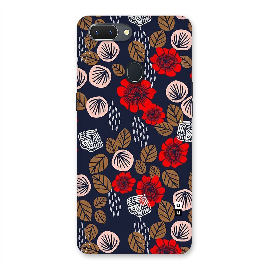 Orange Flora Back Case for Oppo Realme 2