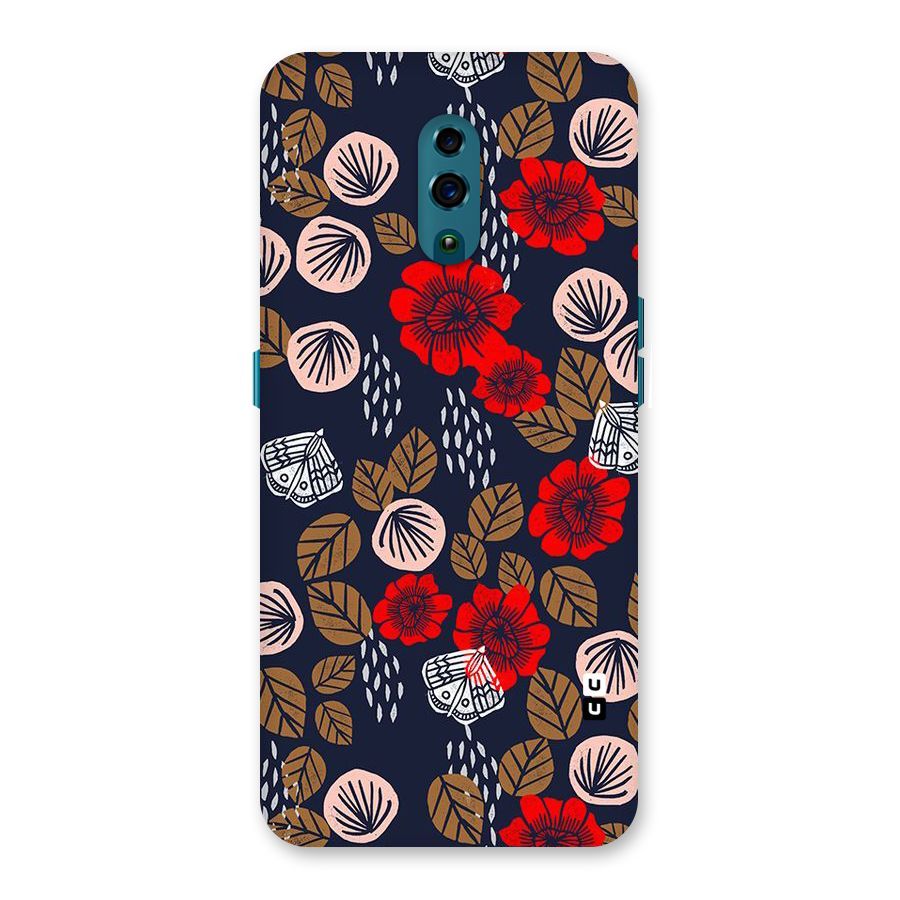 Orange Flora Back Case for Oppo Reno