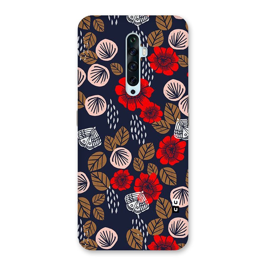Orange Flora Back Case for Oppo Reno2 Z