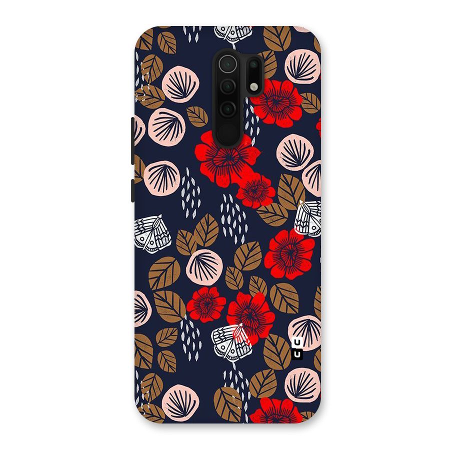 Orange Flora Back Case for Poco M2