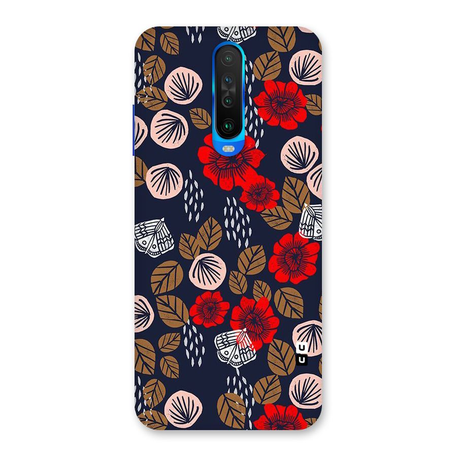 Orange Flora Back Case for Poco X2