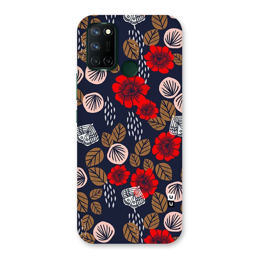 Orange Flora Back Case for Realme 7i
