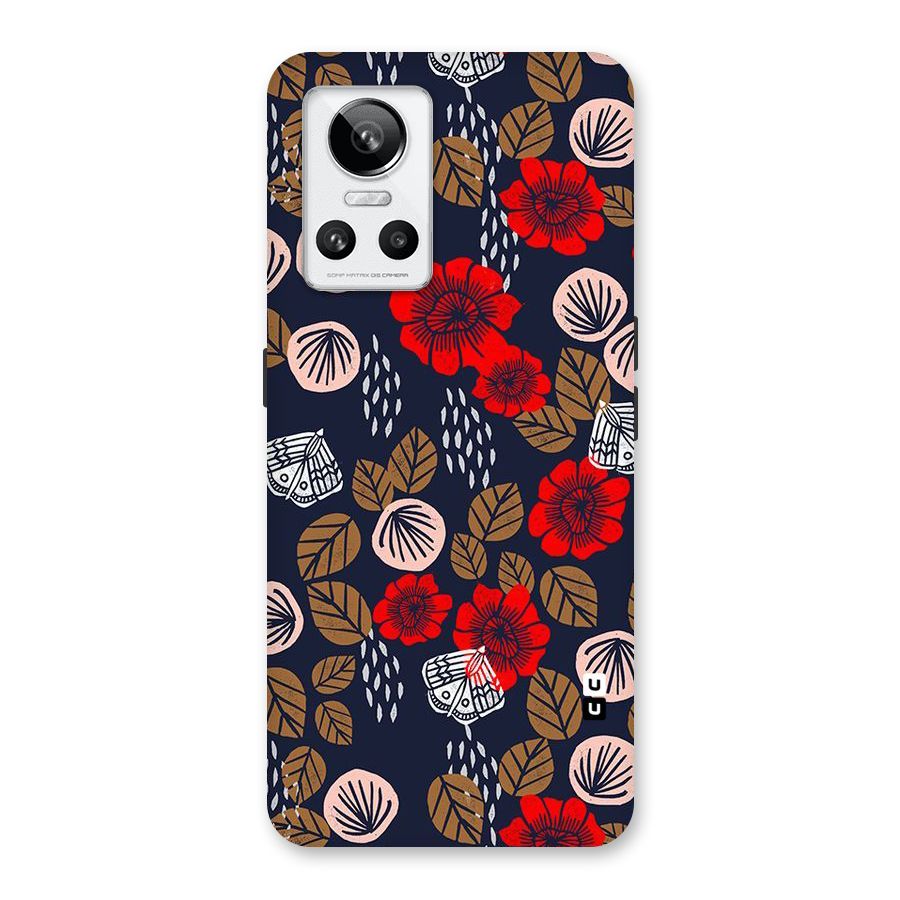 Orange Flora Back Case for Realme GT Neo 3