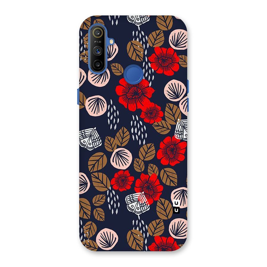 Orange Flora Back Case for Realme Narzo 10A