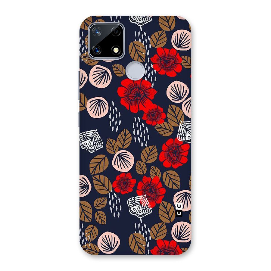 Orange Flora Back Case for Realme Narzo 20