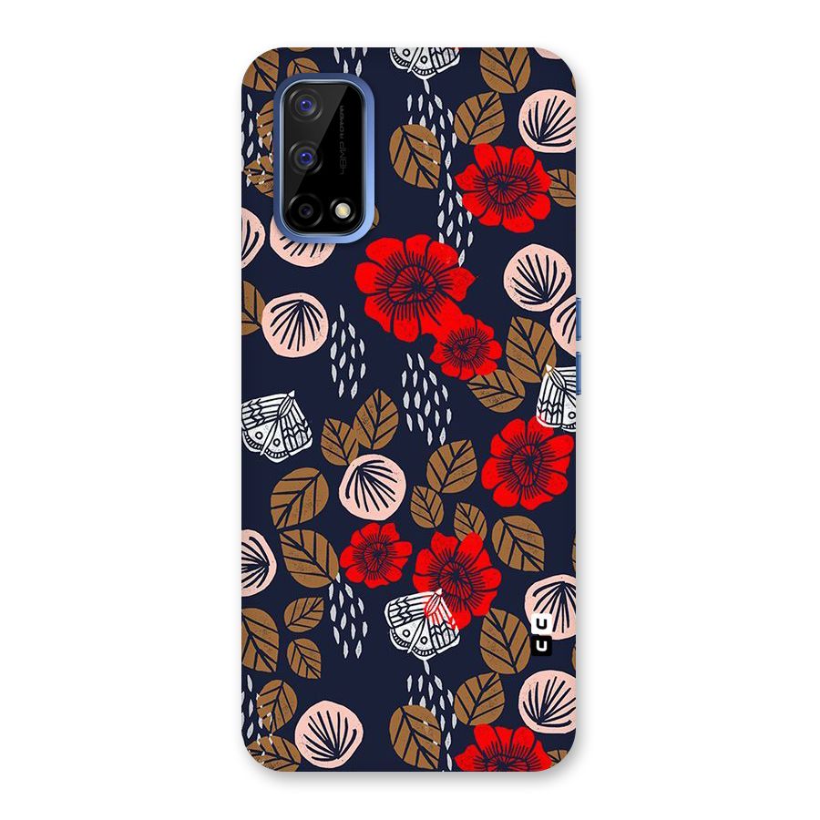 Orange Flora Back Case for Realme Narzo 30 Pro