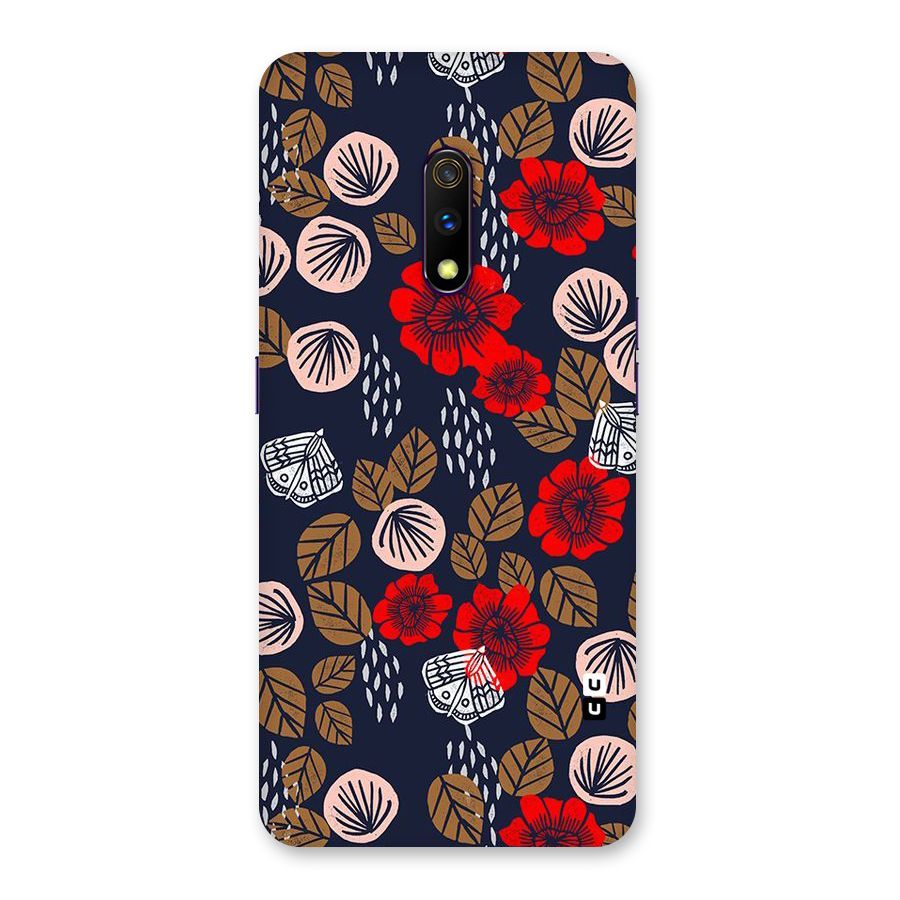 Orange Flora Back Case for Realme X