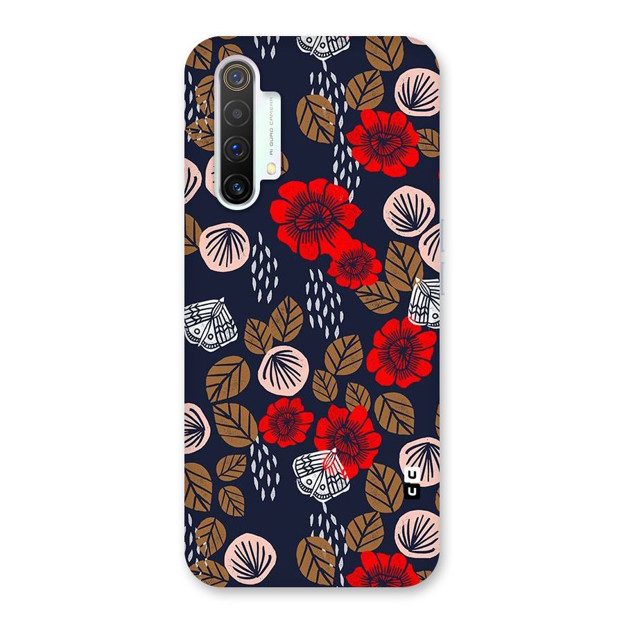 Orange Flora Back Case for Realme X3 SuperZoom