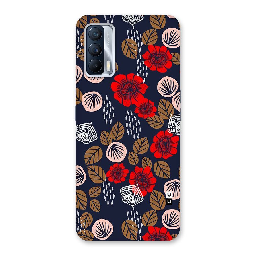 Orange Flora Back Case for Realme X7