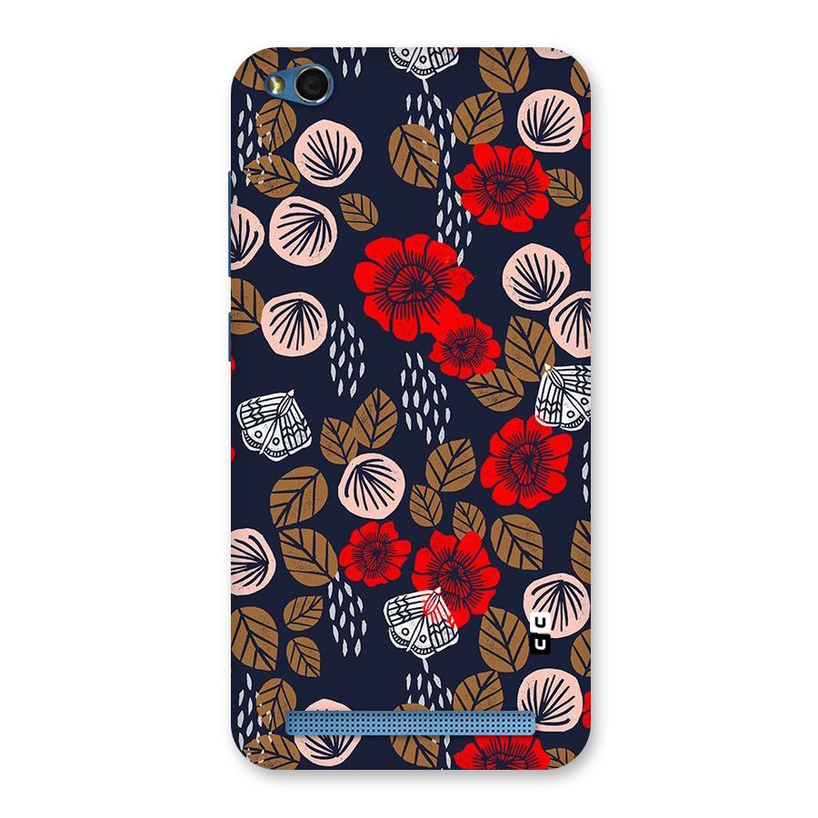 Orange Flora Back Case for Redmi 5A