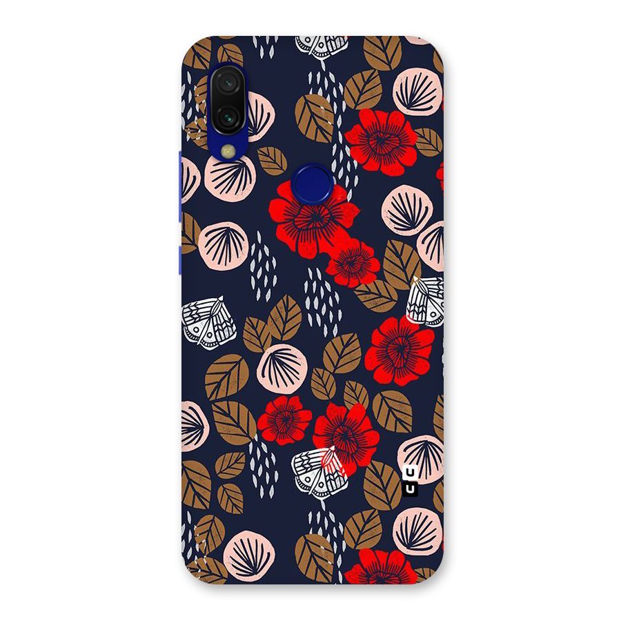 Orange Flora Back Case for Redmi 7