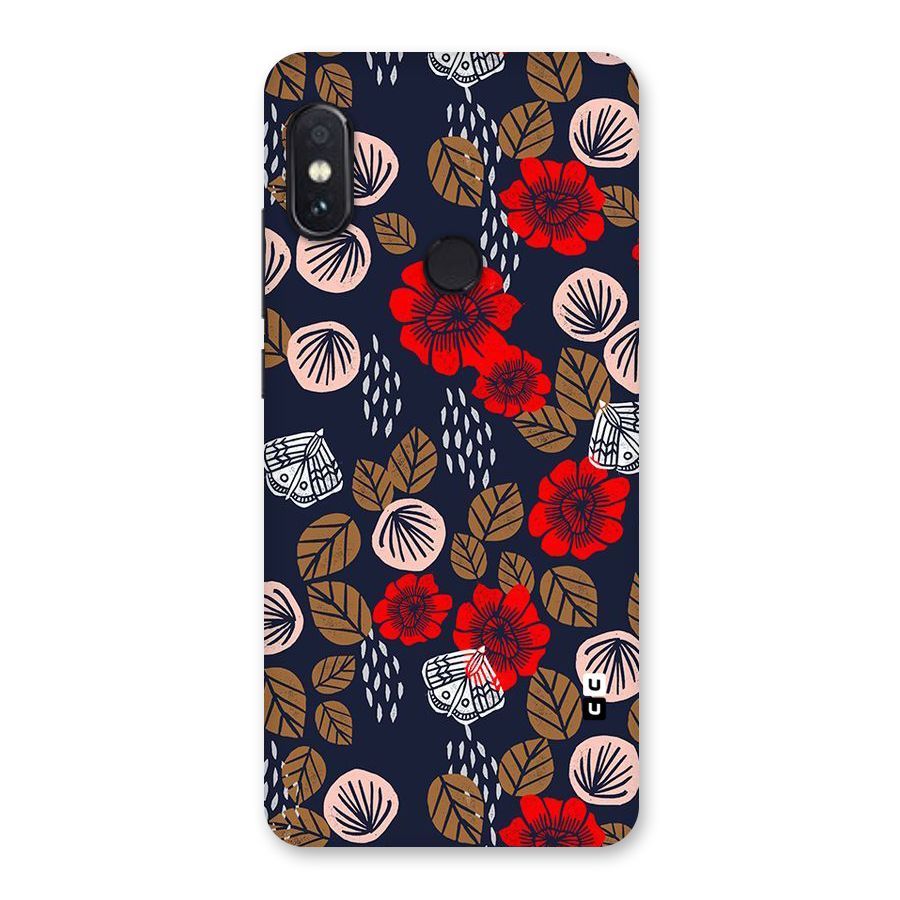 Orange Flora Back Case for Redmi Note 5 Pro