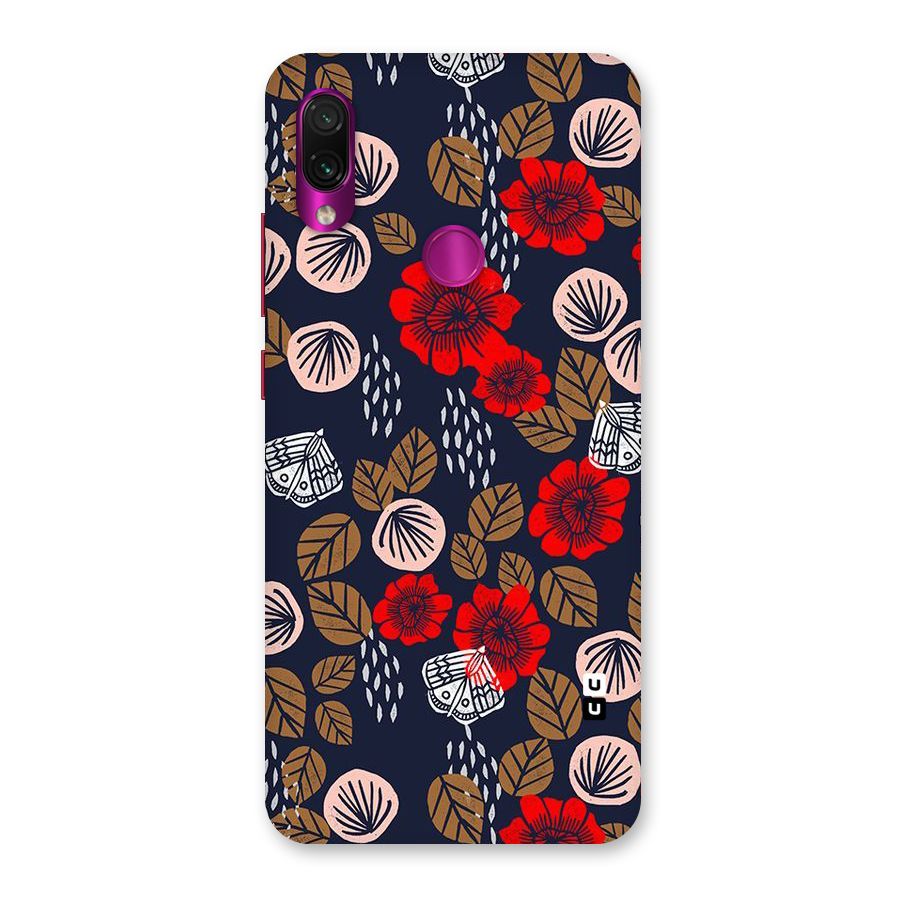 Orange Flora Back Case for Redmi Note 7 Pro