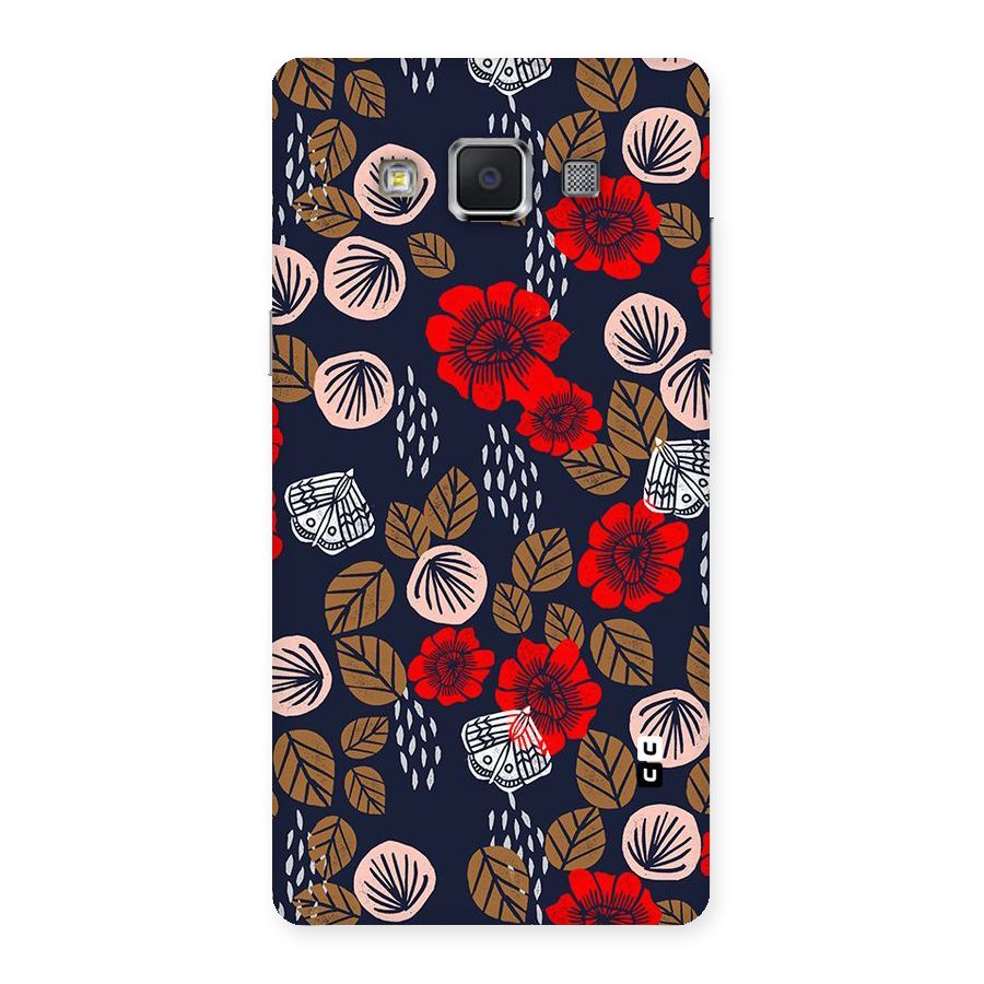 Orange Flora Back Case for Samsung Galaxy A5
