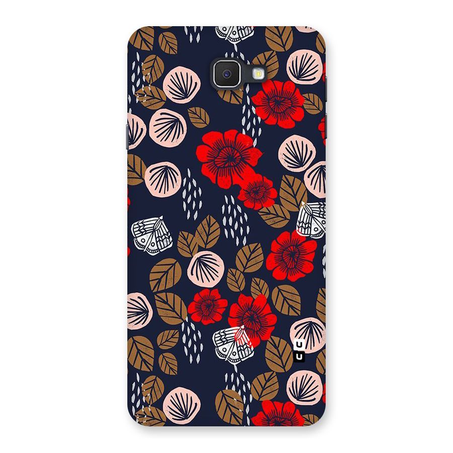 Orange Flora Back Case for Samsung Galaxy J7 Prime