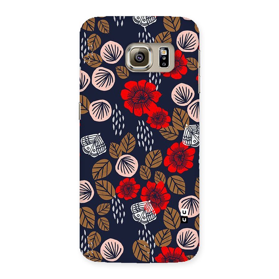 Orange Flora Back Case for Samsung Galaxy S6 Edge