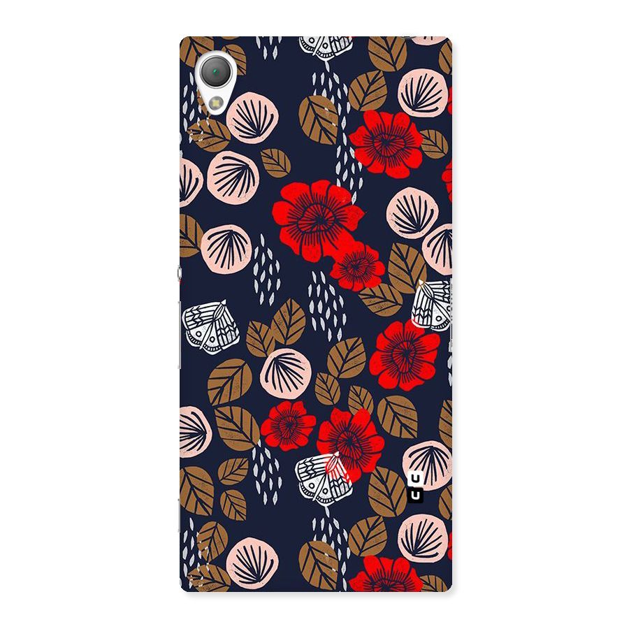 Orange Flora Back Case for Sony Xperia Z3
