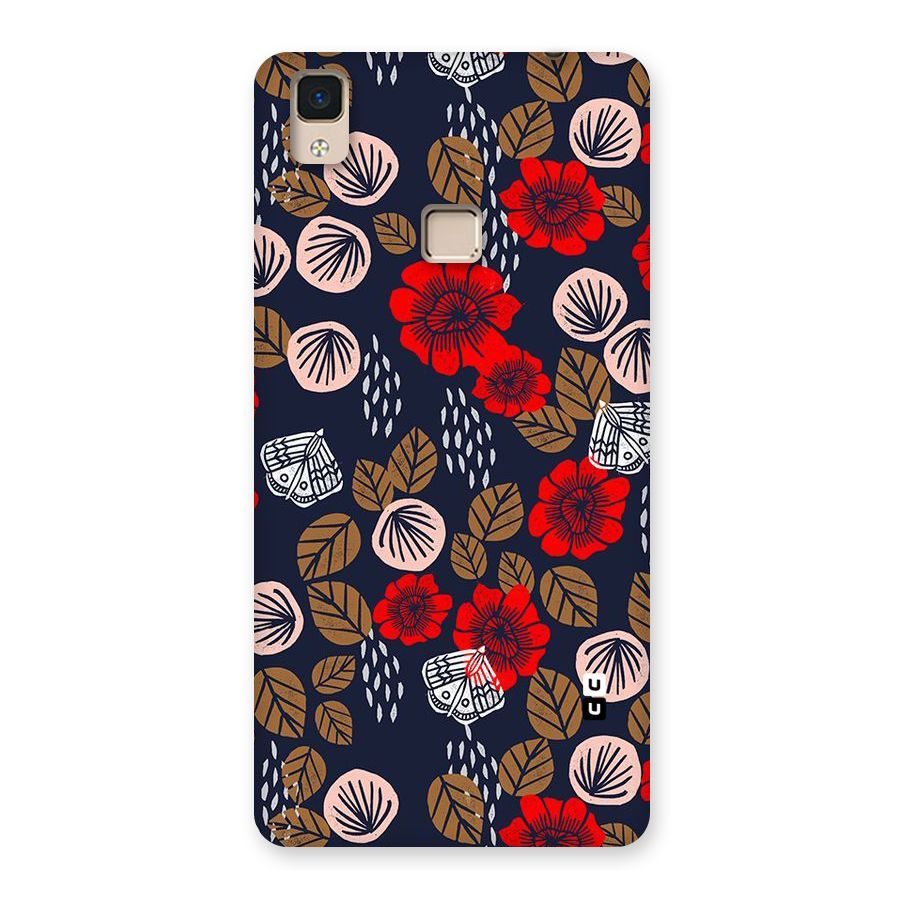 Orange Flora Back Case for V3 Max