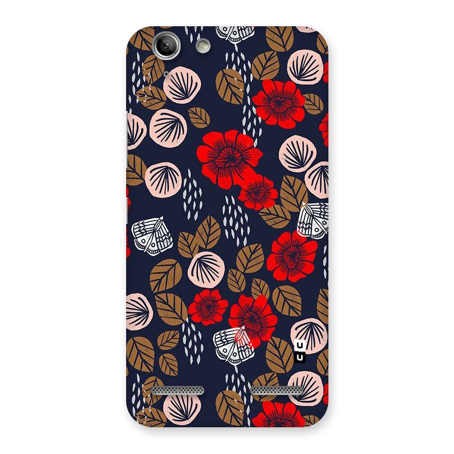 Orange Flora Back Case for Vibe K5