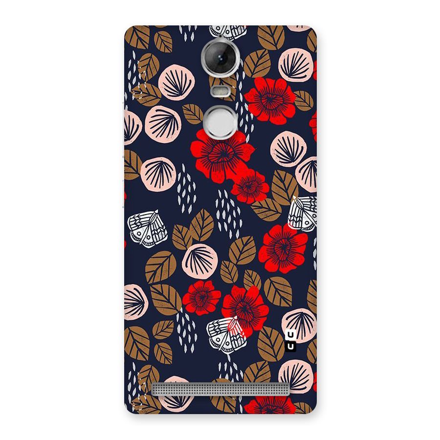 Orange Flora Back Case for Vibe K5 Note