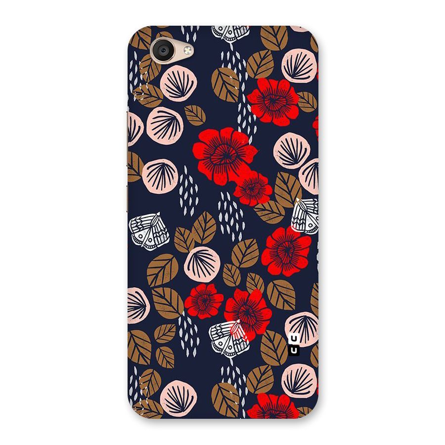 Orange Flora Back Case for Vivo V5 Plus