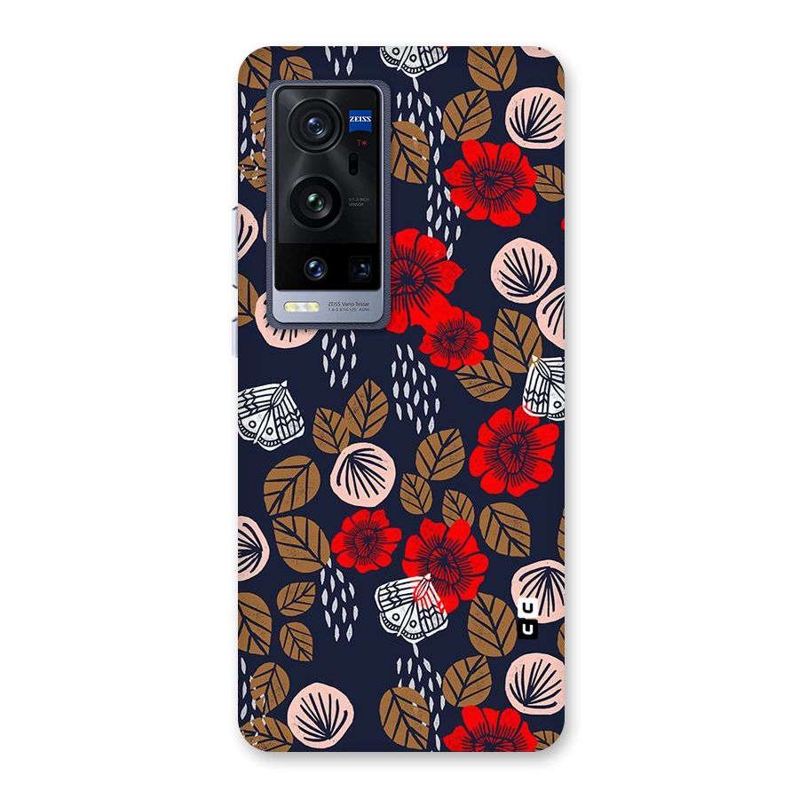 Orange Flora Back Case for Vivo X60 Pro Plus
