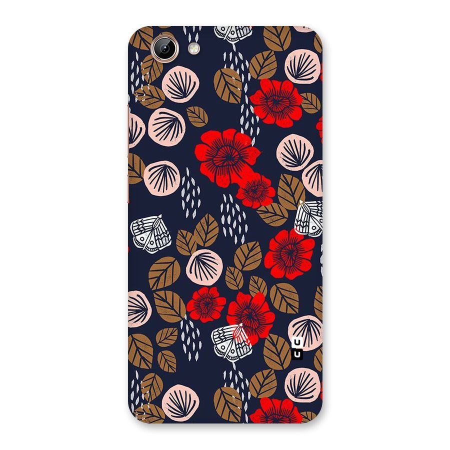 Orange Flora Back Case for Vivo Y71i
