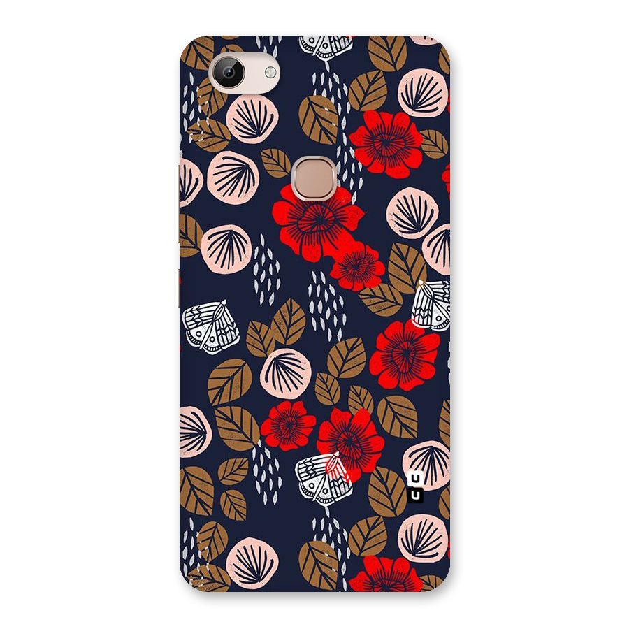 Orange Flora Back Case for Vivo Y83
