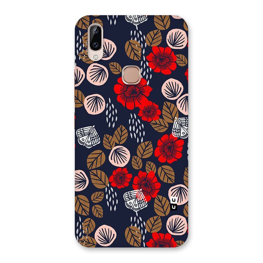Orange Flora Back Case for Vivo Y83 Pro