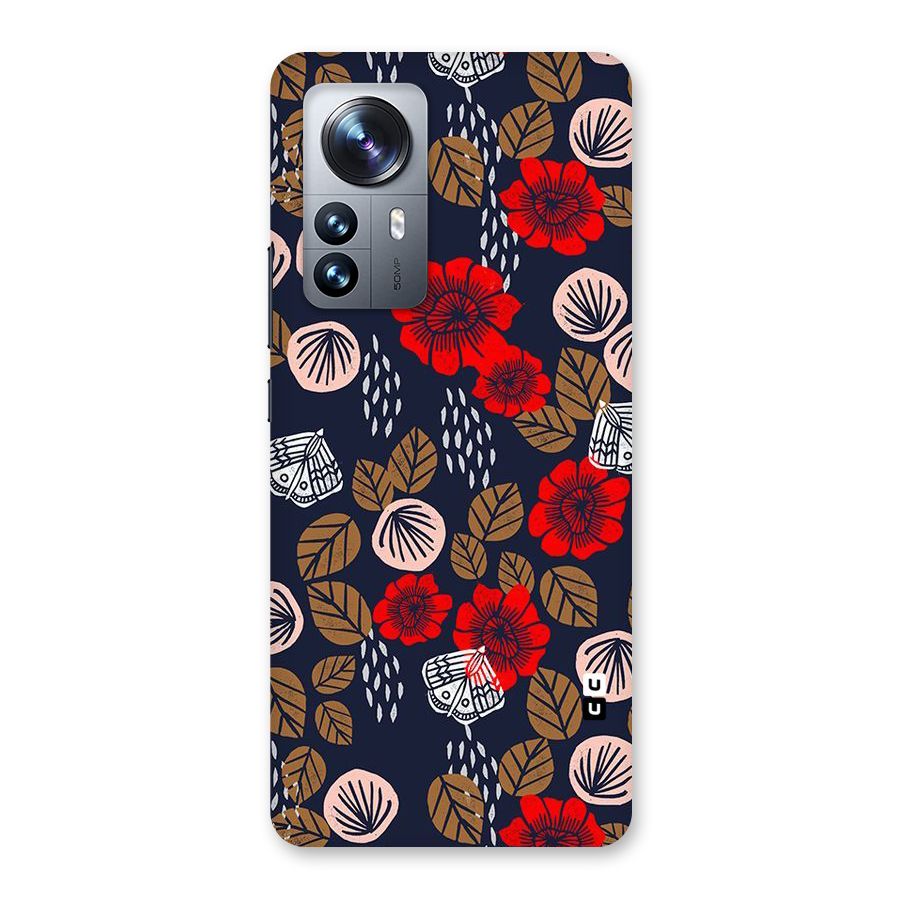 Orange Flora Back Case for Xiaomi 12 Pro