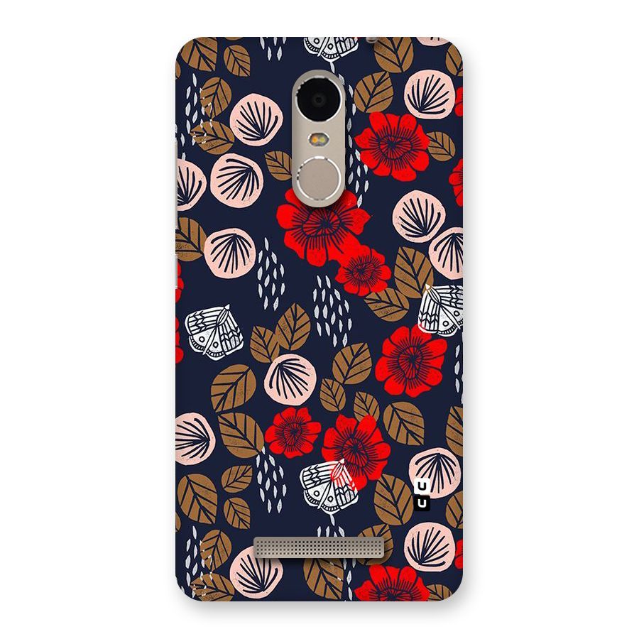 Orange Flora Back Case for Xiaomi Redmi Note 3