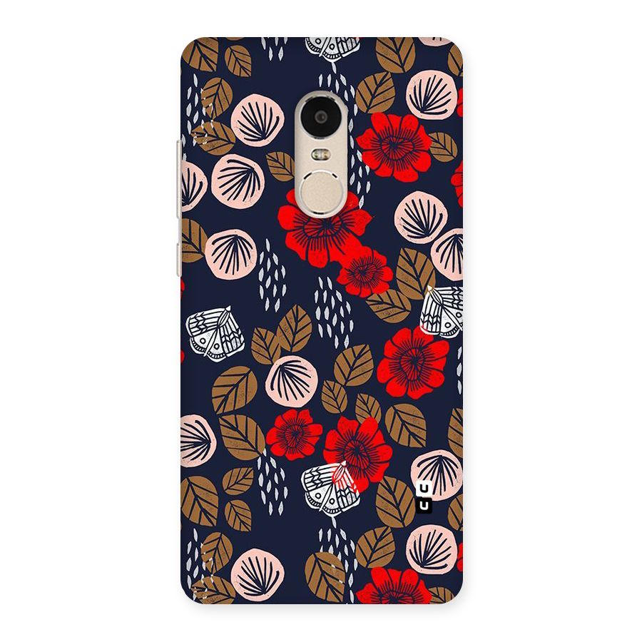 Orange Flora Back Case for Xiaomi Redmi Note 4