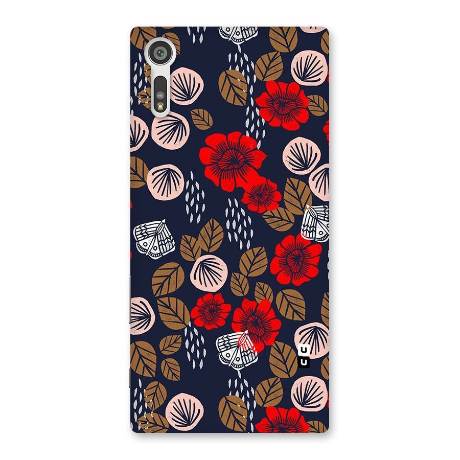 Orange Flora Back Case for Xperia XZ