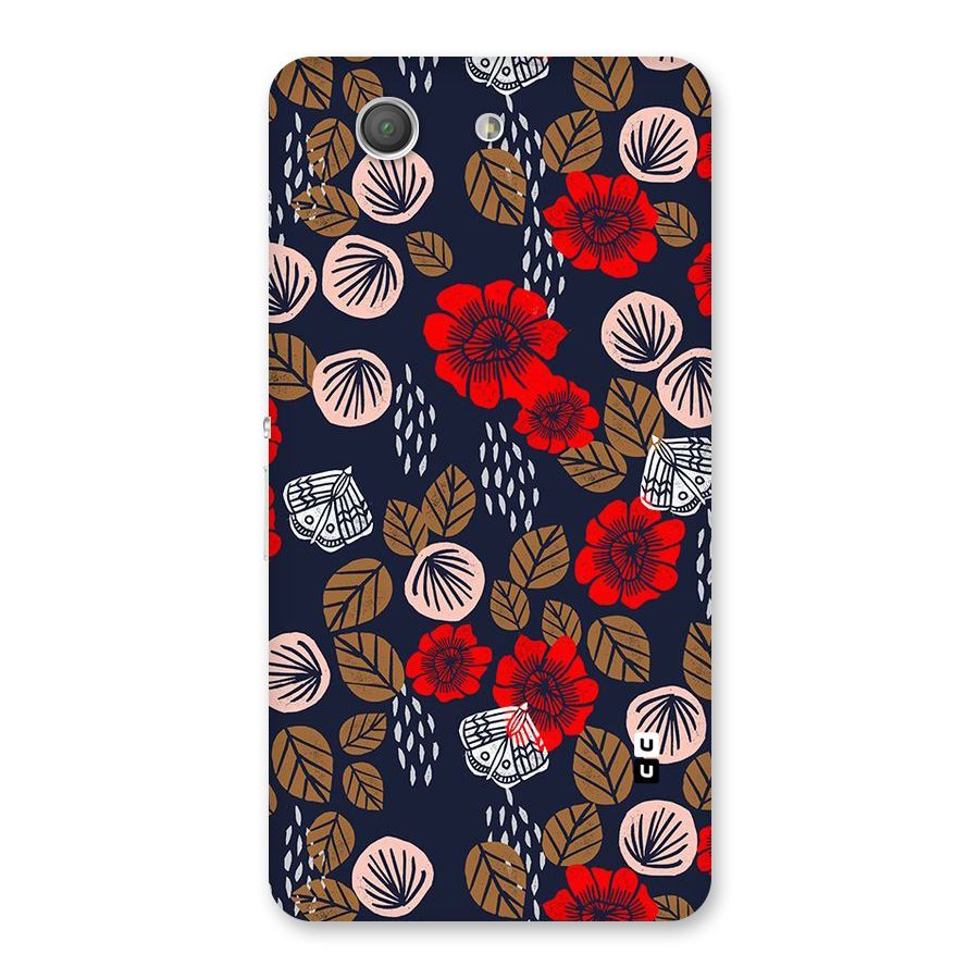 Orange Flora Back Case for Xperia Z3 Compact