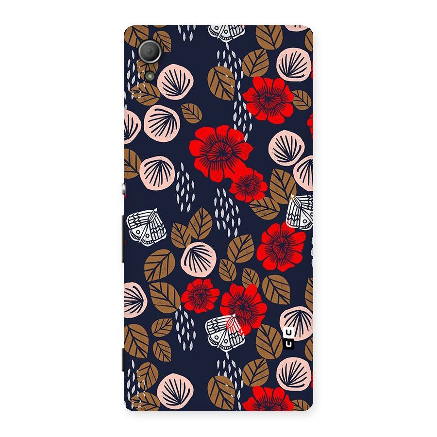 Orange Flora Back Case for Xperia Z3 Plus