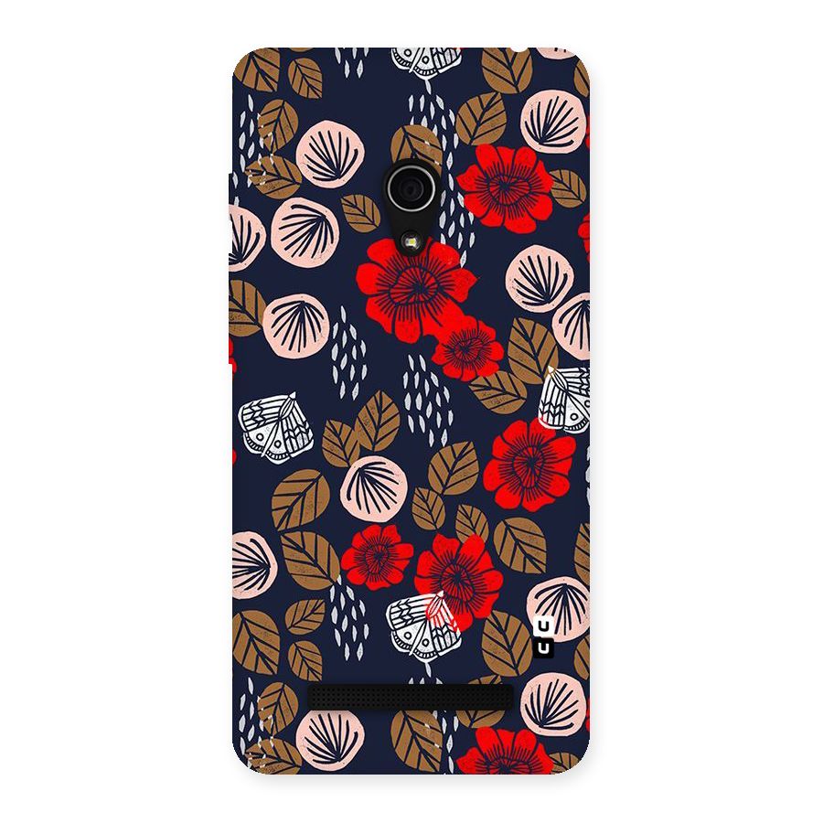 Orange Flora Back Case for Zenfone 5