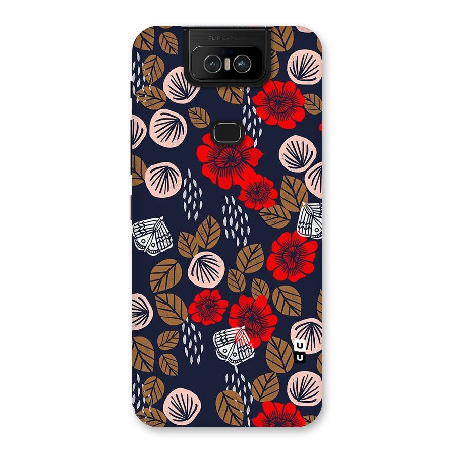 Orange Flora Back Case for Zenfone 6z