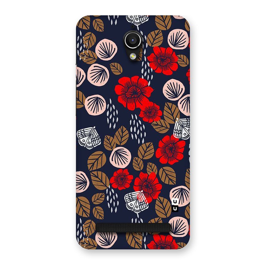 Orange Flora Back Case for Zenfone Go