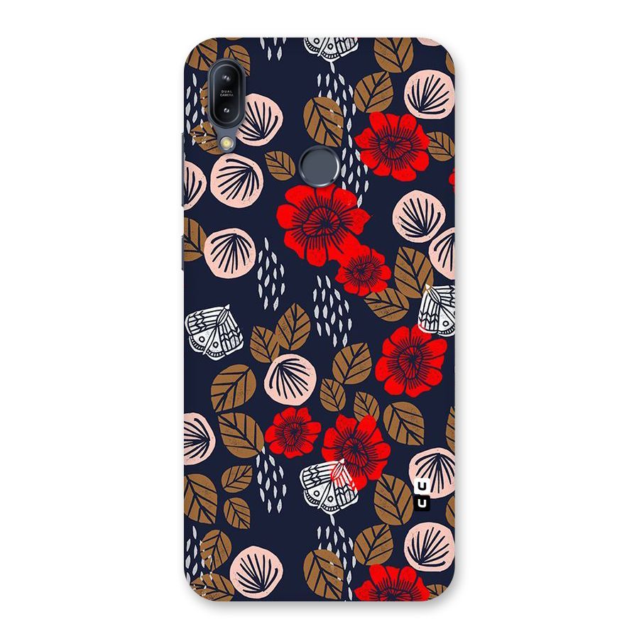 Orange Flora Back Case for Zenfone Max M2