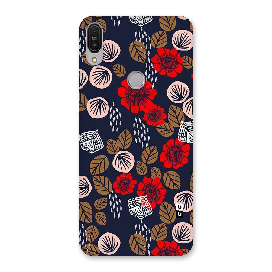 Orange Flora Back Case for Zenfone Max Pro M1