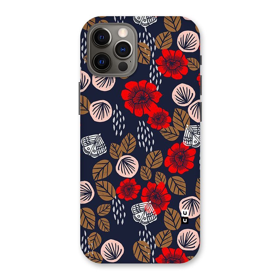 Orange Flora Back Case for iPhone 12 Pro