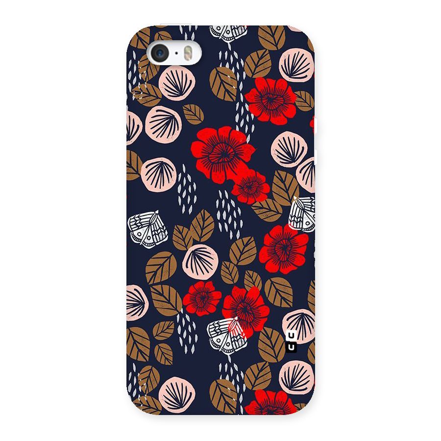 Orange Flora Back Case for iPhone 5 5S