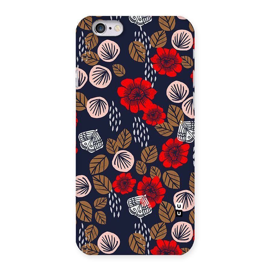 Orange Flora Back Case for iPhone 6 6S