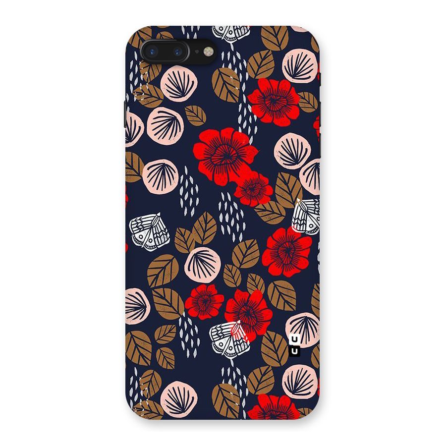 Orange Flora Back Case for iPhone 7 Plus