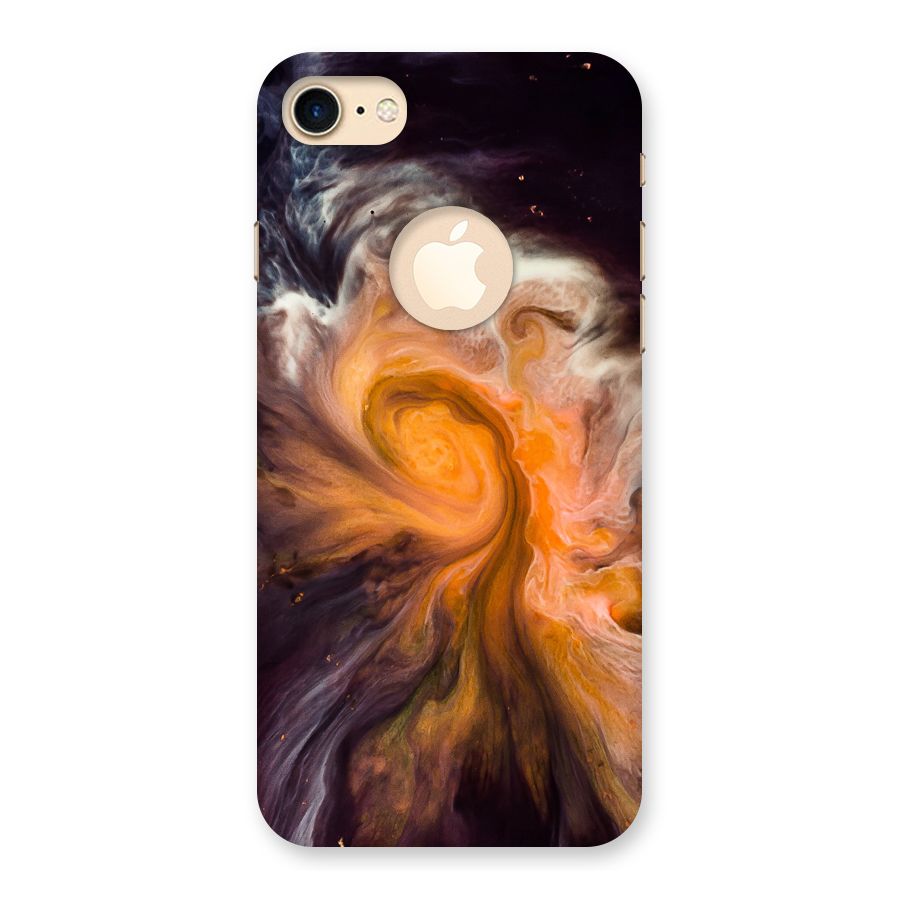 Orange Fusion Back Case for iPhone 7 Logo Cut