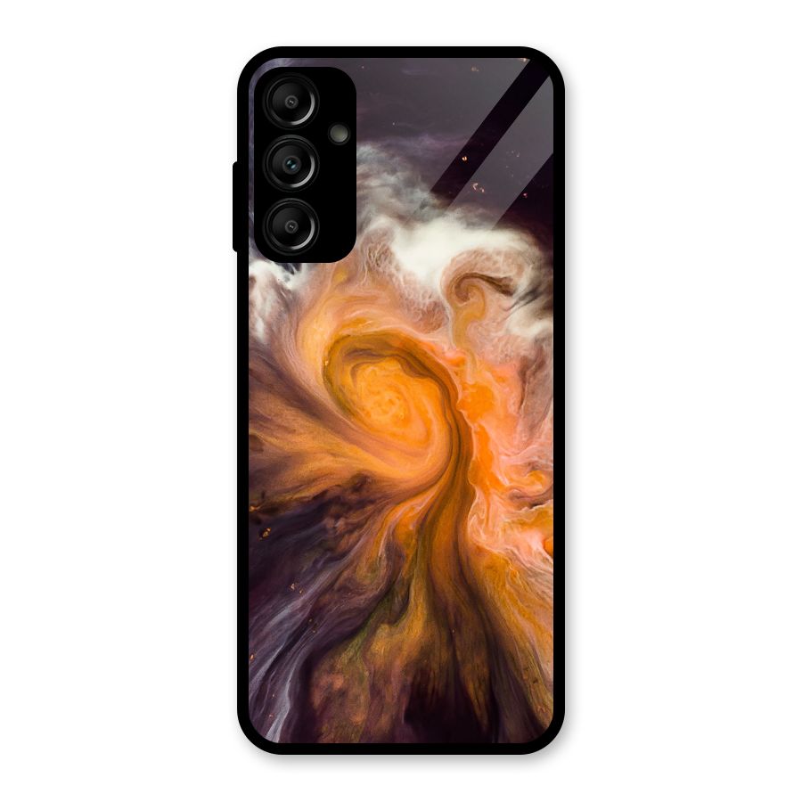 Orange Fusion Glass Back Case for Galaxy A14 5G