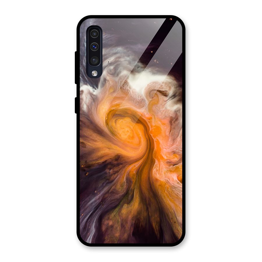 Orange Fusion Glass Back Case for Galaxy A50