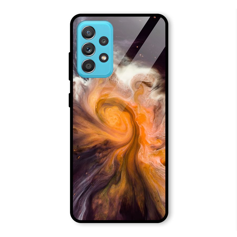 Orange Fusion Glass Back Case for Galaxy A52