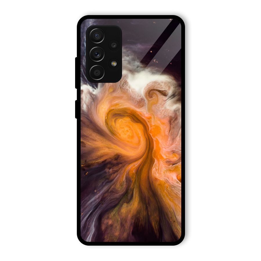 Orange Fusion Glass Back Case for Galaxy A53 5G