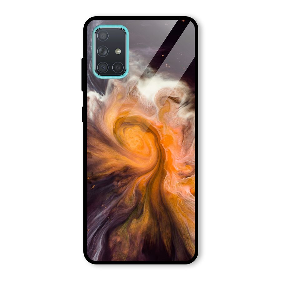 Orange Fusion Glass Back Case for Galaxy A71